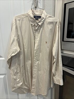 Ralph Lauren Cream Button-Down Casual Shirt